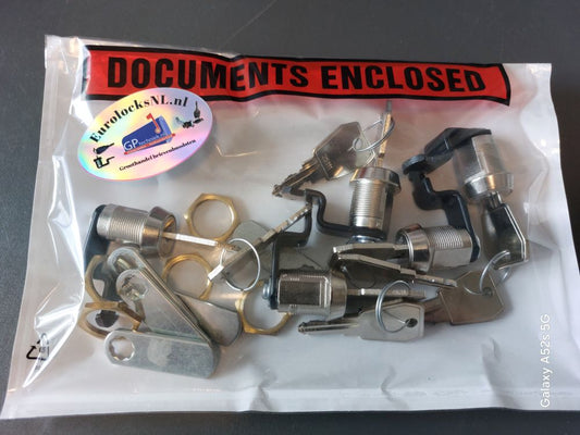 BBK passend, serie van 5 verschillende Euro-locks brievenbussloten