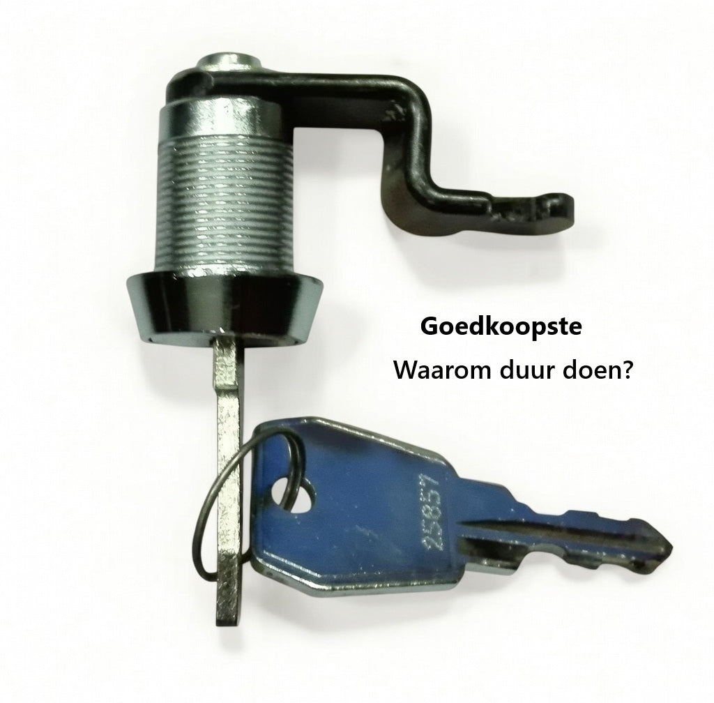 BBK briefkast slot, BBK Ede passend type T015, met haak en vlakke sluitplaat, onder master 25A postkast/ brievenbusslot